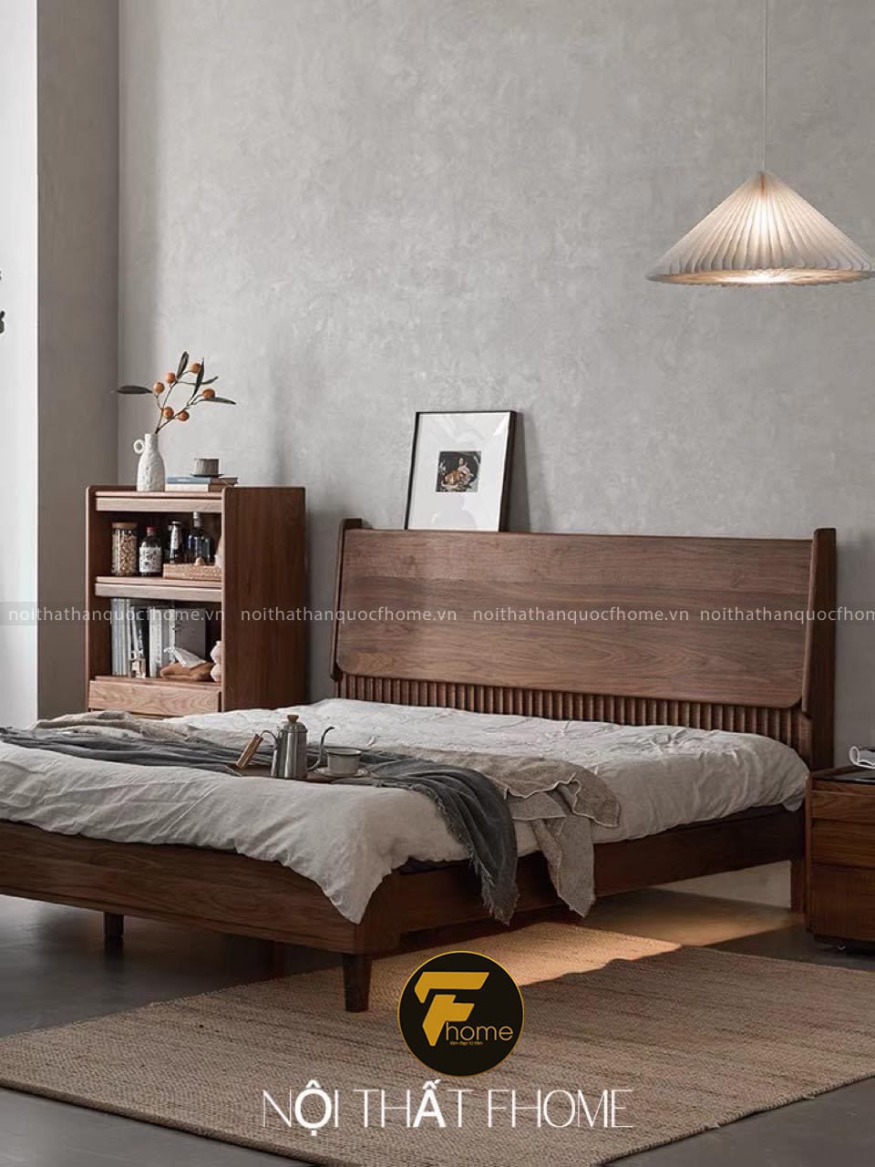 Giường ngủ bằng gỗ Sồi