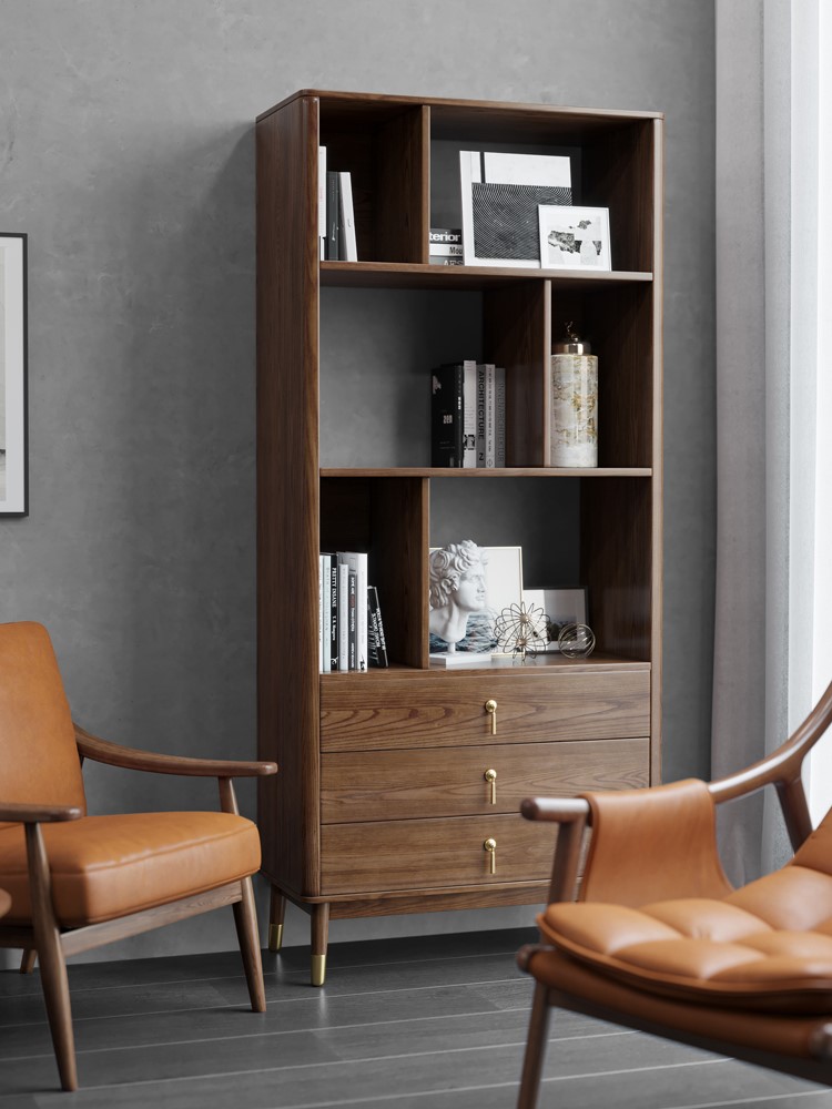 Một tủ sách bằng gỗ khiến không gian nhà bạn trở nên hiện đại